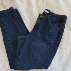 Elegant Dark Blue Women's Straight Leg Jeans